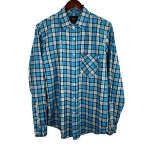 HUF | Blue Plaid Button Long Sleeve Shirt